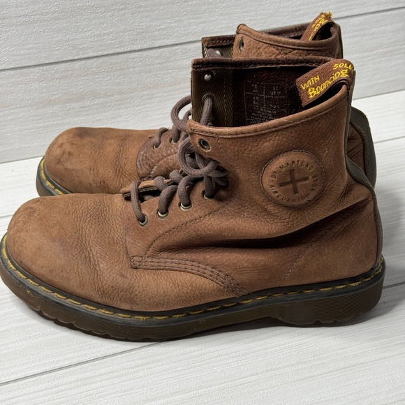 Dr Martens 1460 Brown Leather Lace Up Combat Boot Outdoor Streetwear Punk Men 11 main image 8